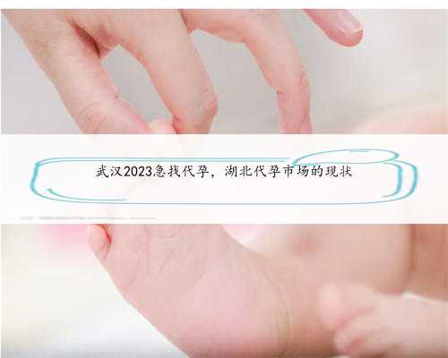 武汉2023急找代孕，湖北代孕市场的现状